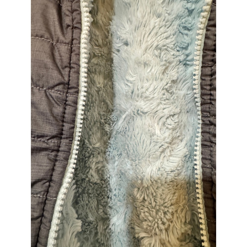 The North Face Girls Reversible Mossbud Swirl Jacket Grey Blue Size M 10/12 - Picture 10 of 15